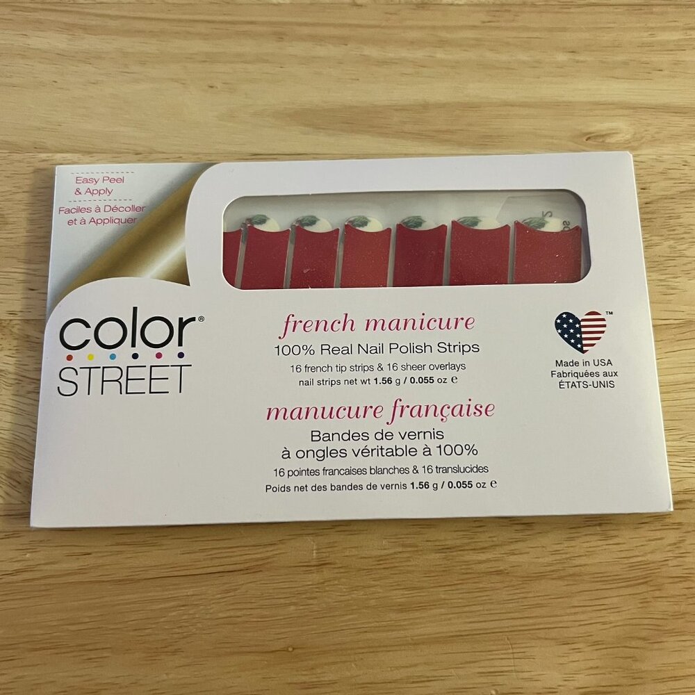 Color Street Happy Holly Days French Manicure Nail Strips
